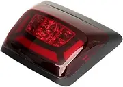 Motorcycle LED Tail Brake Light Red Smoke Lens Rear License Lamp Compatible With Vespa GTS 300 GTV 300 GTS300 GTV300(Silver)