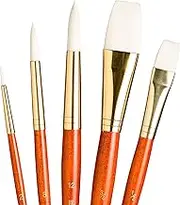 Princeton RealValue Paintbrush, Round 2,8,12, Stroke 3/4, Wash 1/2, Orange