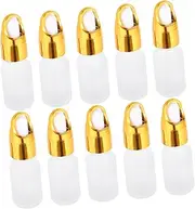 Set of 10 Empty Glass Dropper Bottles Refillable Perfume Dispensers for Essential Oils Aromatherapy Beauty Products (10ml)