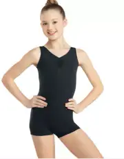 NEW & UNOPENED - Boycut Unitard Black, Med Adult - Revolution Dancewear #10008