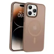 Magnetic for iPhone 14 Pro Case [Compatible with Magsafe] Translucent Brown