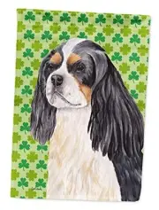 SC9311CHF Cavalier Spaniel St. Patrick's Day Shamrock Portrait House Flag