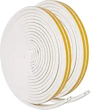 ValueHall Seal Strip 2 Rolls 65.6FT Self Adhesive Foam Window Seal Strip Weather Stripping for Doors and Windows Soundproofing Weatherstrip Collision Avoidance Rubber Gap Blocker V1A05