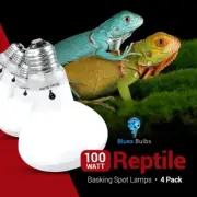 4 Pack 100-Watt Basking Light for Reptile - Heat Lamp Bulbs Reptiles