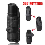 Outdoor Flashlight Pouch Holster Belt Carry Case Holder with 360 Degrees Rotat