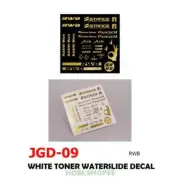 JGD-09 GOLD White Toner Waterslide Decals RWB 1:64 Hot Wheel