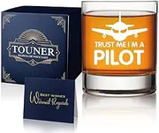 Trust me I'm a Pilot Whiskey Glasses, Retired Pilot Whiskey Glass, Pilots, Flight Attendants, Helicopter Aviator, Airman, Aviation Airline, Retirement Gifts For Coworkers,Team Leader, Dad