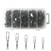 200Pcs Fishing Barrels Swivels Connectors Pin for Saltwater and Freshwaters
