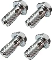 Binxind 4X Motorcycle Stainless Brake Banjo Bolt M10 x 1.0mm Caliper Master Cylinder