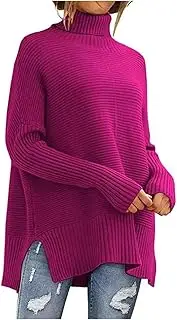 Valtorixia Womens Turtleneck Oversized Tunic Fall Outfits Clothes Trendy Fashion Long Pullover Knit Warm Clothes for Winter