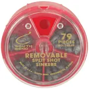 South Bend 79-piece Removable Split Shot Sinker Kit Assortment - (35) Size BB...