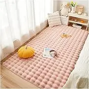 KXCR Soft Bedroom Rug Faux Fur Living Room Fluffy Area Carpet Home Decor Floor Mat Fluffy Plush Carpets Bedside Rugs for Kids Room Decoration (Color : Pink, Size : 100X120cm)
