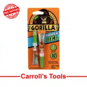 Gorilla Super Glue Gel Tubes, Anti Clog Precision Cap, Cyanoacrylate Glue Pkt2