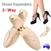 Pair Adjustable Men Women Wood Shoe Tree Shaper Wooden Stretcher Twin Keeper AU