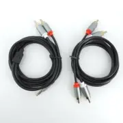 2Rca 2 RCA male to 3.5mm jack male Y Splitter Audio Cable for Aux Amplifier