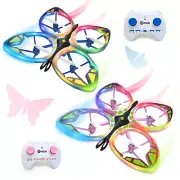 Contixo TD2 Kids Butterfly Stunt Drone Quadcopter Remote Control LED Glow Lights