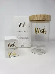 NIB Wish Glass Jar from Gratitude Glass Jars with wish paper