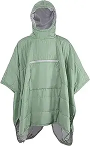 Wearable Cloak Adult Sleeping Bag Hollow Cotton Thickened W Cloak Thermal Blanket Green One Size