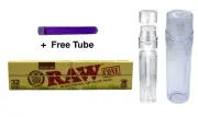 Raw Organic King Size Pre Rolled 32 Pack+Grind Herb to Cone Creator Machine+Tube