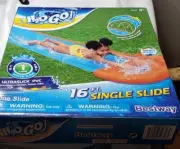 Bestway H2O GO 16ft Single Slide Water Slide for Kids w/ Drench Pool NEW