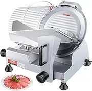 VEVOR Commercial Meat Slicer, 320W Electric Deli Food Slicer, 12 inch Carbon Steel Blade Electric Food Slicer, 350-400RPM Meat Slicer, 0-0.6 inch Adjustable Thickness for Meat, Cheese, Veggies, Ham