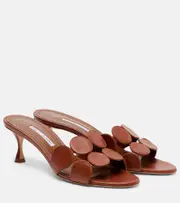 [Manolo Blahnik] Manolo Blahnik Haribalmu 50 leather mules EU 40.5 brown
