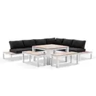 Nova Outdoor Charcoal Aluminium Lounge And Dining Setting With Single Modular
