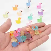 50Pcs Luminous Mini Resin Ducks Tiny Ducks Glow in The Dark