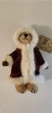 Boyds Bears Collectibles Mohair Bear, Christmas Nicolas Bearington