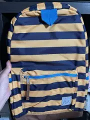 [Hanna Anderson] Navy & Light Brown Stripe Backpack - New