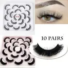 Russian Volume Strips Lashes D Curl Lashes Extension Eyelashes Extension Strips