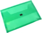 Bantex Document Wallet Foolscap Polypropylene Hook & Loop Closure Translucent Green [Item No. 100852054]