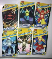 Imaginext DC Super Friends Black Adam, Freeze, Flash, Supergirl, Batman set of 6