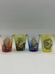 Dragon Ball Z Set Of 4 Goku Super Saiyan Shot Glasses 2oz