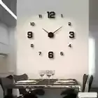 Creative Frameless DIY Wall Clock Wall Non-Ticking Living Room Office Wall Decor