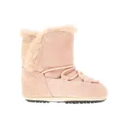 [MOON BOOT] MOON BOOT Suede leather 'Crib' boots Kids 17-18 17-18 Pink