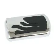 12-16 HARLEY FLD DYNA SWITCHBACK : Chrome Flame Brake Pedal Pad Cover: 909551