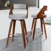 2x Alfordson Bar Stools Dining Chair Light Grey