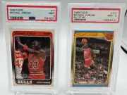 1988 Fleer Basketball Michael Jordan #17 AND #120 Both are PSA 9 Cards