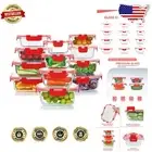 Premium Borosilicate Glass Containers - 24-Piece Meal Prep Solution, BPA-Free