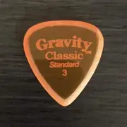 GRAVITY PICKS Classic Standard Boutique Guitar Pick 3mm Orange Master Finish