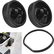 2 Sets of Upgraded Replacement Wheel and Gasket for Ryobi 18v Cordless Stick Vac PCL720B, PCL720K, PBLSV716B, PBLSV716K, PBLSV717B, PBLSV717K Cordless Vacuum Cleaner - Silicone Replacement Wheels