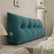 Wedge Pillows ， Triangular Headboard Cushion，Lumbar Support Pillow，Headboard Reading Pillow, for Leg Rest Lift Sleep TV Watching Reading，for Use in Bed, on The Sofa and in a Chair(Cyan,150x50x20cm)
