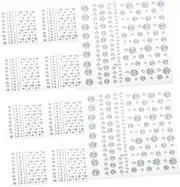 Ipetboom 10 Sheets Self Adhesive Face Rhinestones Stickers Flatback Gems for Makeup Easy Application for Parties Festivals and Stage Performances Multi Use Decals