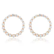 Georgini Large Circle of Life Rose Gold Earrings