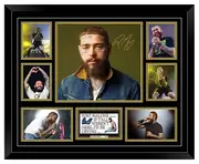 POST MALONE 2023 AUSTRALIA TOUR Signed Limited Edition Photo Memorabilia Wooden Frame