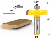 Raised Panel Backcutter Router Bit - 1/2" Shank - Yonico 12152