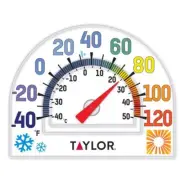 Taylor Window Cling Dial Thermometer Plastic Clear 7 in.