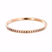 18ct Heavy Rose Gold Plated Bangle Made with SWAROVSKI(R) Crystals