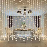 Beaded Curtain Door, Crystal Glass Beaded Curtains Hanging Hall Curtains Beaded Door Curtain String Curtains Room Divider (Color : Gold, Size : 150cm)